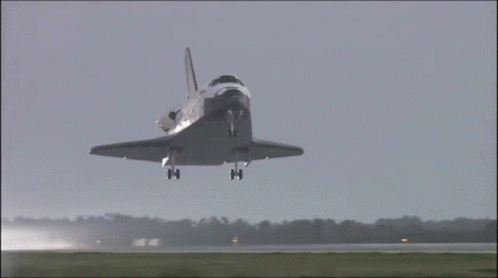 The space shuttle Endeavour landing